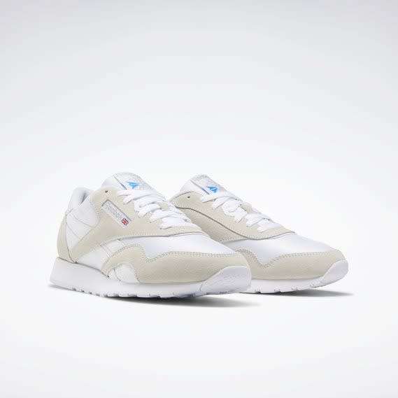 Reebok Men`s Classic Nylon White/ Light Grey FV1593 Size UK 8 (SA 8)