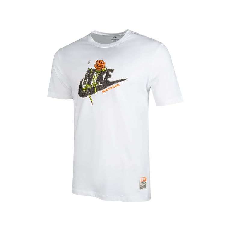 Nike Men`s `Grow Your Soul` Chest Print Tee White DQ1027 100 Size Medium