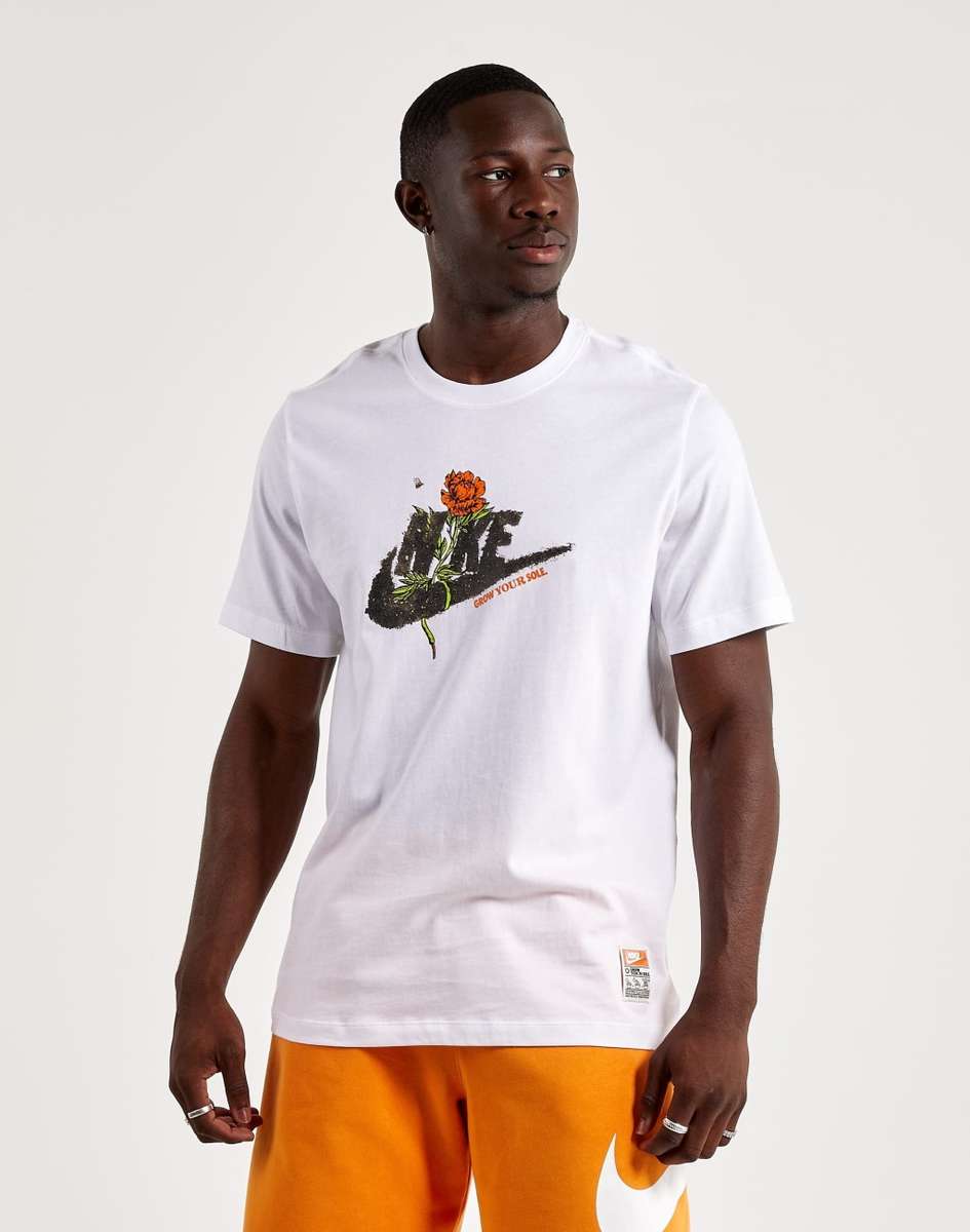 Nike Men`s `Grow Your Soul` Chest Print Tee White DQ1027 100 Size Medium