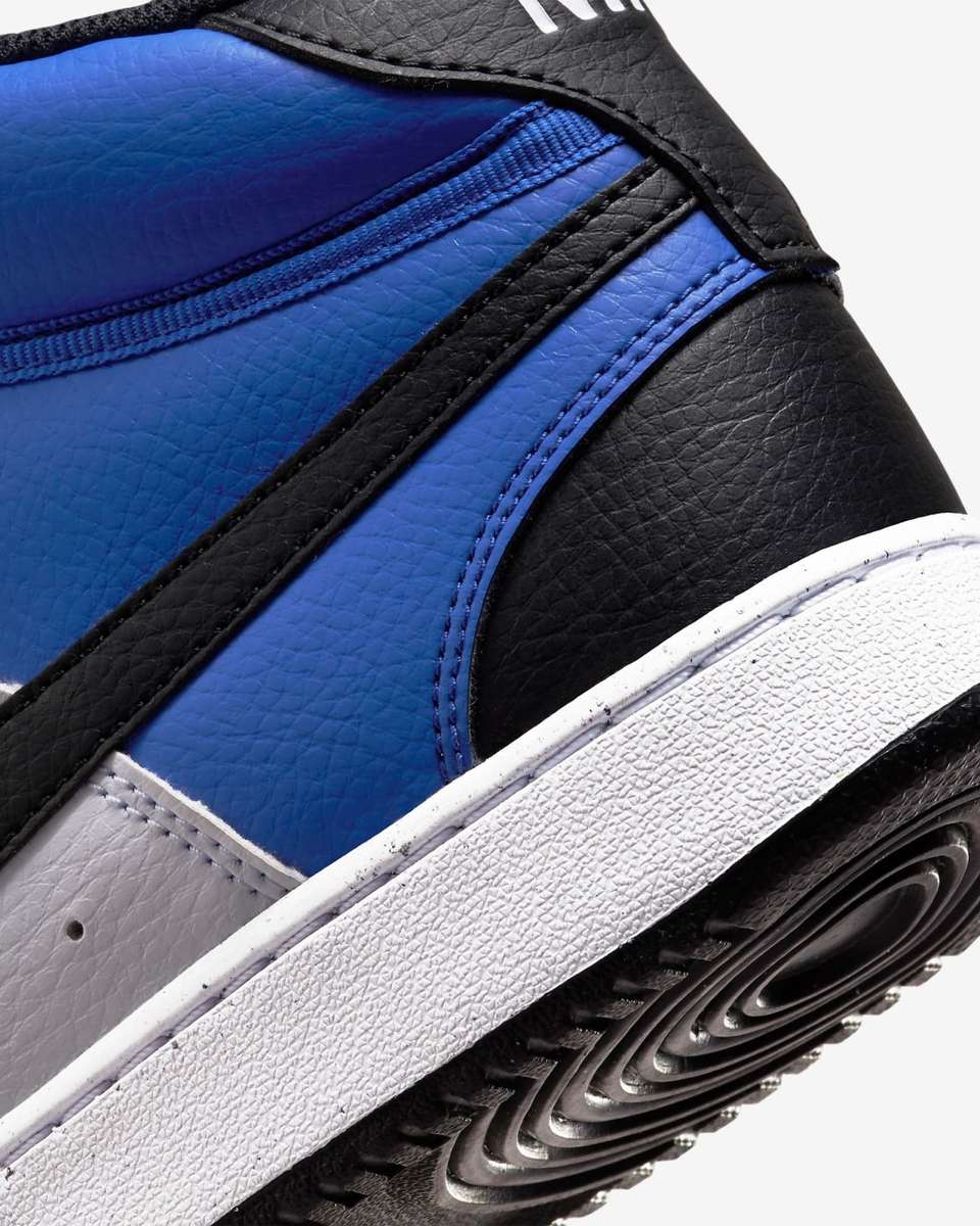 Nike Men`s Court Vision Mid Next Nature Game Royal/White/Black FQ8740 480 Size UK 7/8 (SA 7/8)