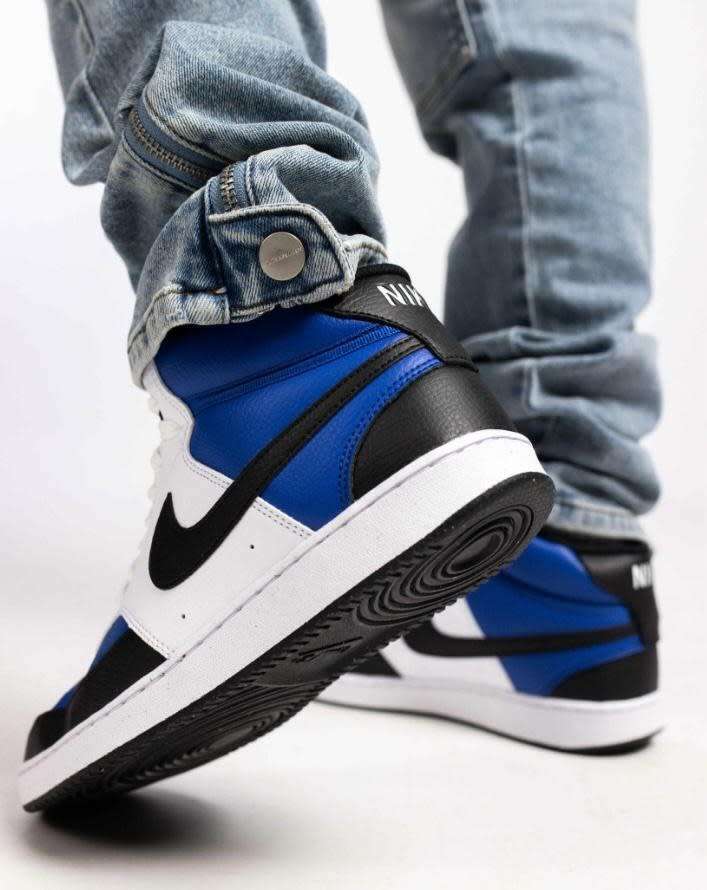 Nike Men`s Court Vision Mid Next Nature Game Royal/White/Black FQ8740 480 Size UK 7/8 (SA 7/8)