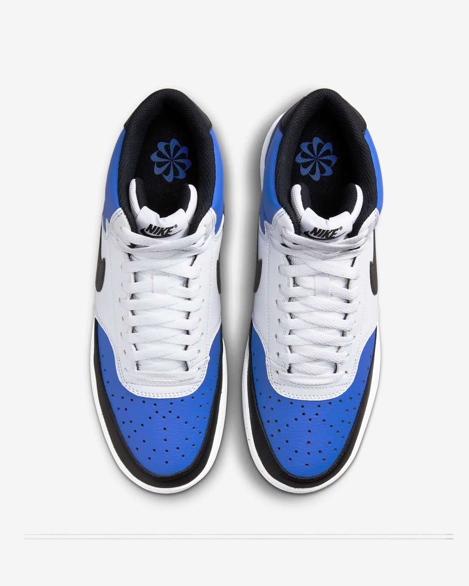 Nike Men`s Court Vision Mid Next Nature Game Royal/White/Black FQ8740 480 Size UK 7/8 (SA 7/8)