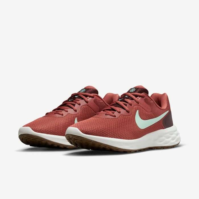 Nike Women's Revolution 6 NN Canyon Rust/Burgundy/ Mint Foam DC3729 602 Size UK 5/6 (SA 5/6)