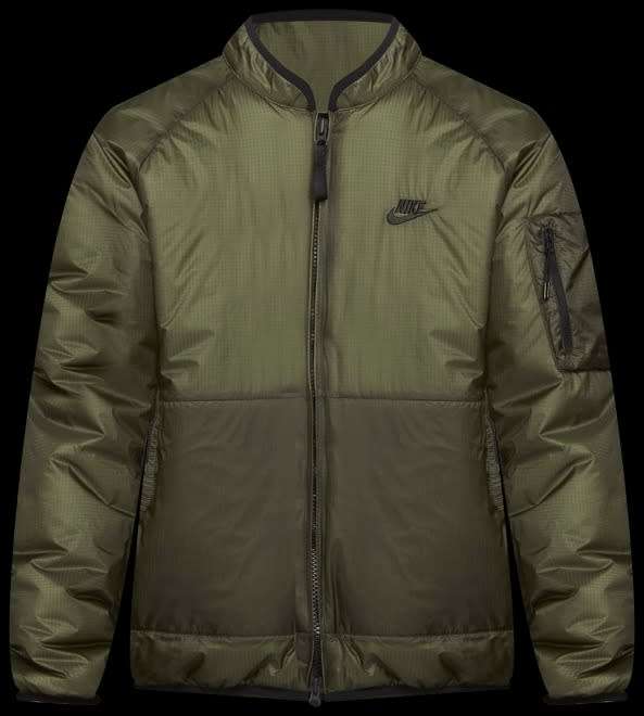 Nike Men`s Sportswear Tech Therma-FIT Loose Insulated Jacket Cargo Khaki FB7858 325 Size Medium