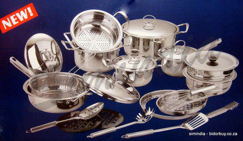 New Arrival - 27 pc Stainless Steel with Heavy Bottom and Stainless Steel LIDS
