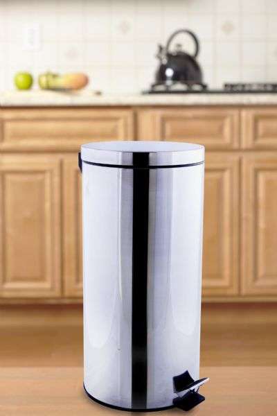 New Arrival 30 Litre's ROUND shaped Step/Pedal Trash Bin, Stainless Steel with additional Inner Pail