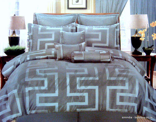 QUEEN size Bedspread Superior Luxurious 13 piece heavy comforter set - GREY COLOUR