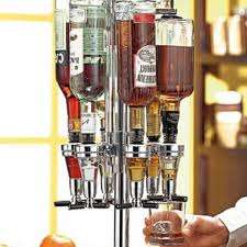 Rotating Liquor Dispenser - BAR BUTLER - 6 Bottle Holder & Dispener