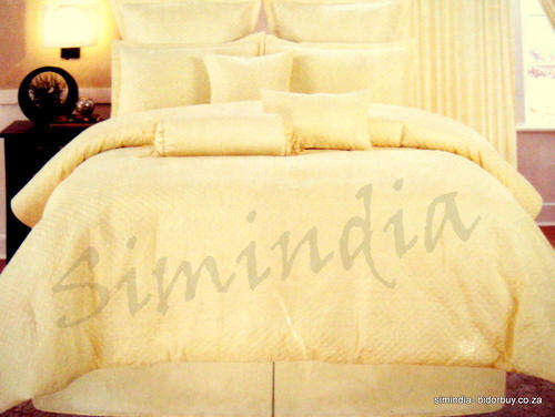 New Arrival - KING size Bedspread 10 piece (Cotton Feel) Comforter set - LEMON