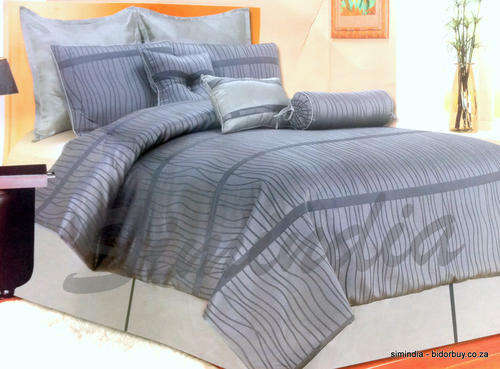 New Arrival - Queen size Superior 9 piece Comforter Set - GREY COLOUR