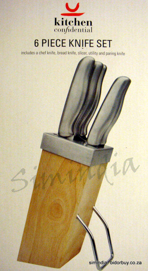 Kitchen Confidential - 6 PC STAINLESS STEEL KNIFE SET