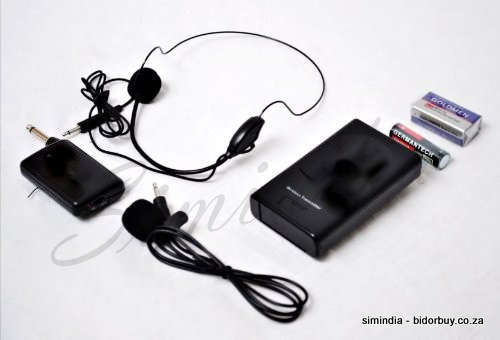 New Arrival - Wireless Collar Mic + Headset w/Adjustable Mic + Transmitter Receiver