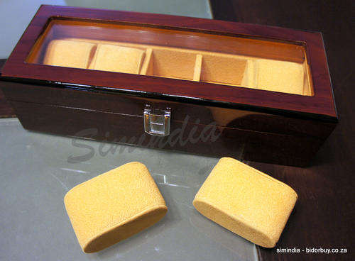 New Arrivals - 5 Cushion Pocket Watch Case Fine Wood - Superior looks