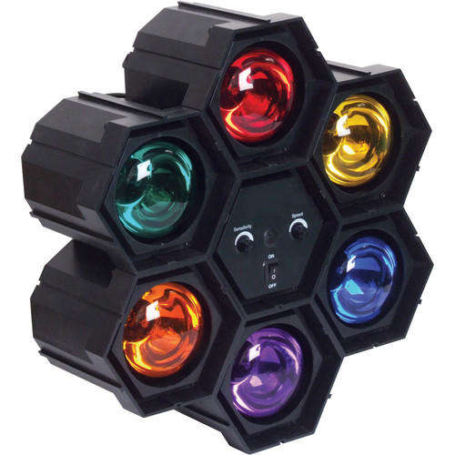 6 POD LIGHT WITH SOUND TO LIGHT CONTROL DISCO LIGHT