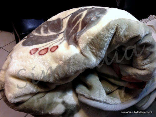 Mink Super Soft 3 PLY High Quality Blanket-Flowery Design - Available in 3 Colours