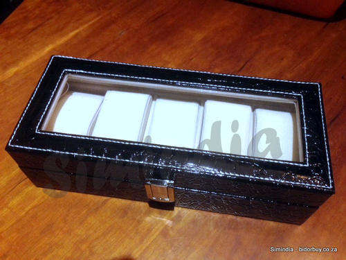 New Arrivals - 5 Cushion Pocket Watch Case in Black Leatherette