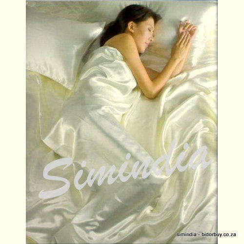 Sexy Queen Size Satin Charmeuse Ivory Color By Scent Station