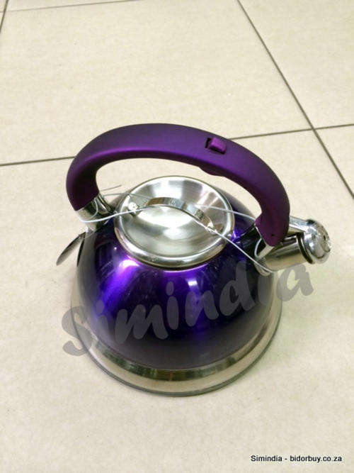 3,0 Litre Acrylic Funky Coloured Energy Saving Whistling Kettle - Purple COLOUR