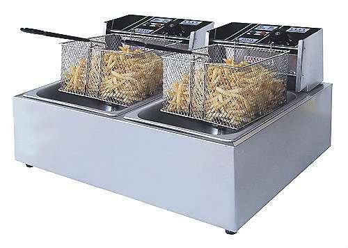 Two Tank Two Basket Electric Chips Fryer 10L (2 x 5L each)