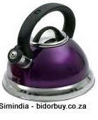 3,0 Litre Acrylic Funky Coloured Energy Saving Whistling Kettle - Purple COLOUR