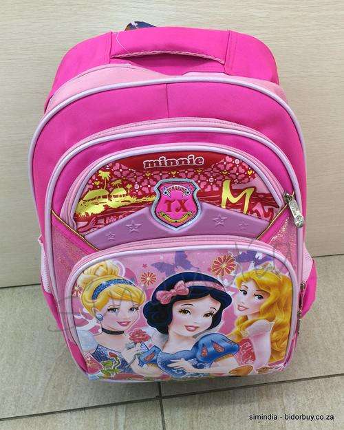 Backpack With Rolls-  Trolley Bag * Princess* Pink with Detachable Wheels