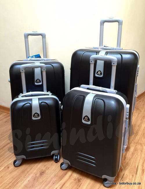 Set of 4 Suitcases Travel Trolley Luggage, ABS with Universal Wheels - Travel in Style Black Colour