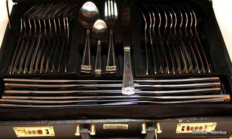 simindia presents  Brand new arrivals*superior quality heavy 72 pcs cutlery set with gold linings*