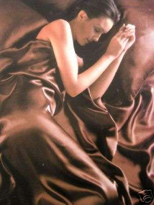 Sexy Queen Size Satin Charmeuse Choco Color.