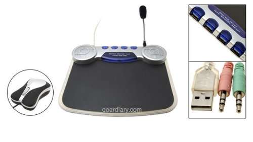 MUSIC MOUSE PAD 4 PORT USB HUB + 2 SPEAKERS