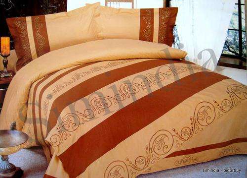 EMBROIDRED COTTON 6 PEICE QUEEN SIZE AND DUVET COVER SET