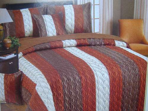 King size Bedspread Superior Luxurious Silk with Embroidered 4 Piece