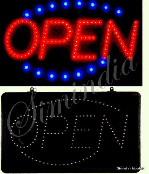 Open Red Flashing LED Sign Window Advertising Display
