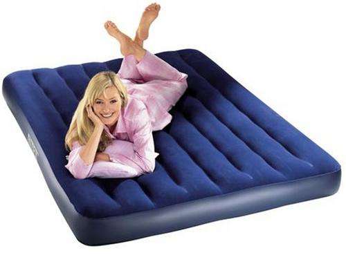 flocked air bed  75"x54x9(192x137x23 cms) with velvet topping