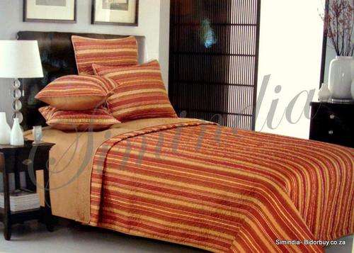 King size Bedspread Superior Luxurious polySilk with Embroidered 6 Piece