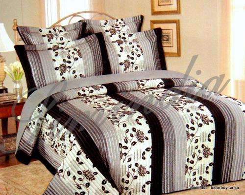 King size Bedspread Superior Luxurious Blend Satin with Embroidered 6 Piece