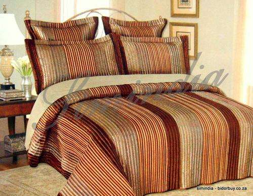 King size Bedspread Superior Luxurious Blend Silk and velvet with Embroidered 6 Piece