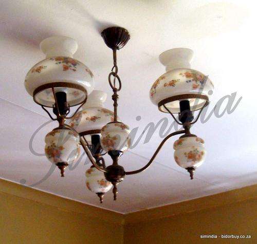 Fancy Antique Metal and Glass light
