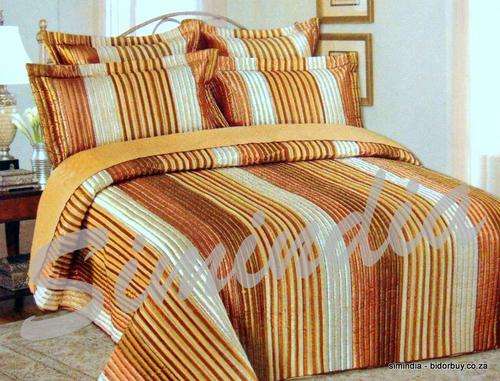 King size Bedspread Superior Luxurious Blend Silk and velvet with Embroidered 6 Piece