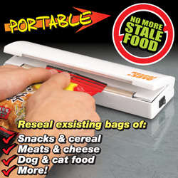 RESEAL & SAVE ALL PLASTIC BAGS SEALER  - Airtight & Watertight  FAST!!!