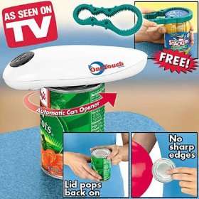 One Touch  Can Opener with FREE Grip Tight Jar