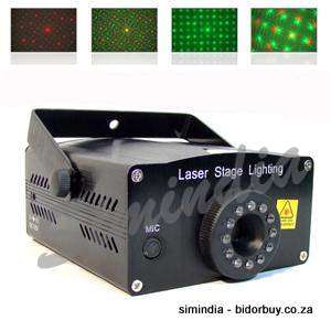 Psychedelic Laser 12 led Blue mood Stage adjustable Speed,Color,Sound,Pattern,Strobe with remote