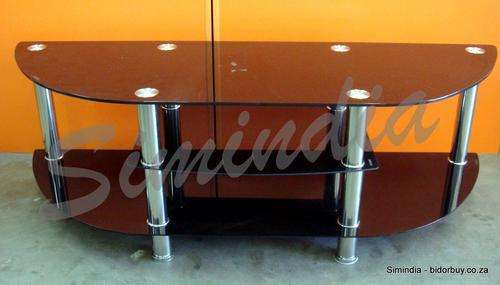 New xmas Arrivals Elegant glass T.V unit with shelfs for dvd players,playstations and many more