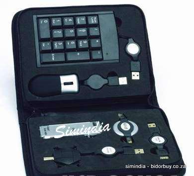 Portable USB Travel Kit Keyboard Mouse Network Cable Hub