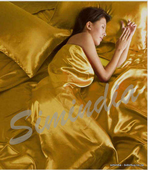 Sexy Queen Size Satin Charmeuse gold Color By Scent Station