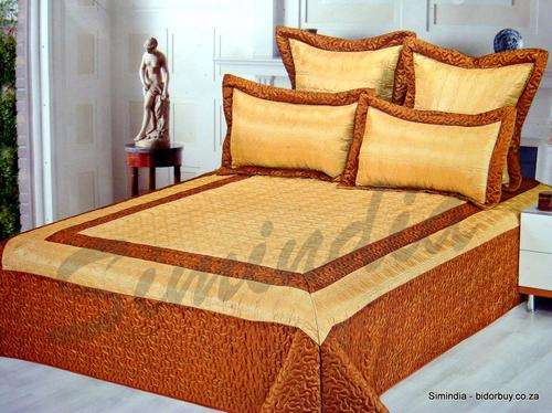Queen size Bedspread Superior Luxurious Polysilk  Quilted 6 Pieces