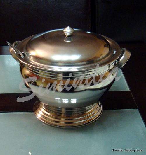 New Arrivals 24cm Soup Serving Bowl - Stainless Steel with Serving soup spoon