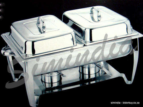 New Arrivals Stunning Stainless Steel two burners chafing dish with Two LIDS