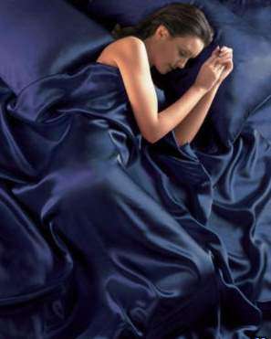 **KING  SIZE **SEXY  CHARMEUSE BLUE SATIN SHEET SET  BY SCENT-SATION.E