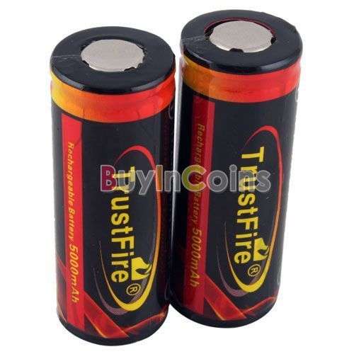 3.7V 5000 mAh li-ion 26650 rechargeable battery Trustfire