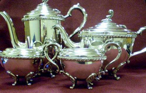 4 PIECE EPNS TEA SET